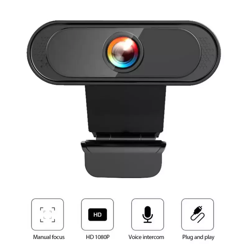 1080P Webcam Digital Web Camera With External Noise Reduction Microphone