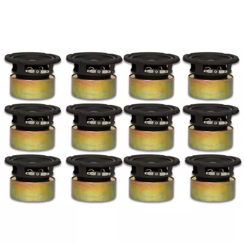 12 Goldwood Sound GW-4028/S Shielded 4" Woofers 70 Watt each 8ohm Replacement Speakers