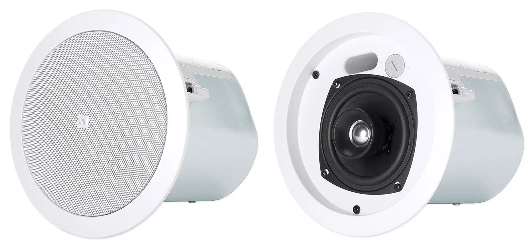 2) JBL Control 24CT 4" 70v Commercial Restaurant/Bar/Cafe White Ceiling Speakers