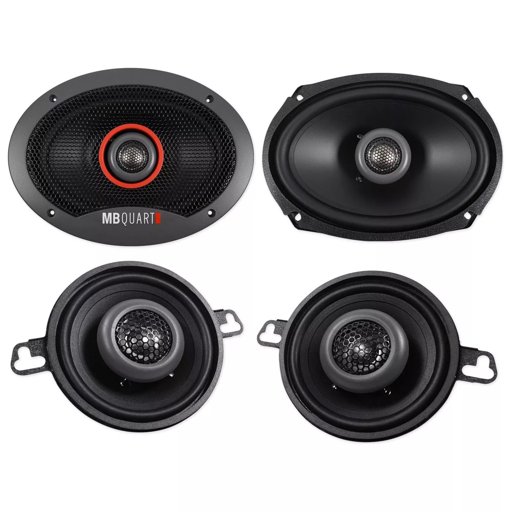 (2) MB QUART FKB169 6x9" 300 Watt Car Speakers+(2) 3.5" 140 Watt Speakers