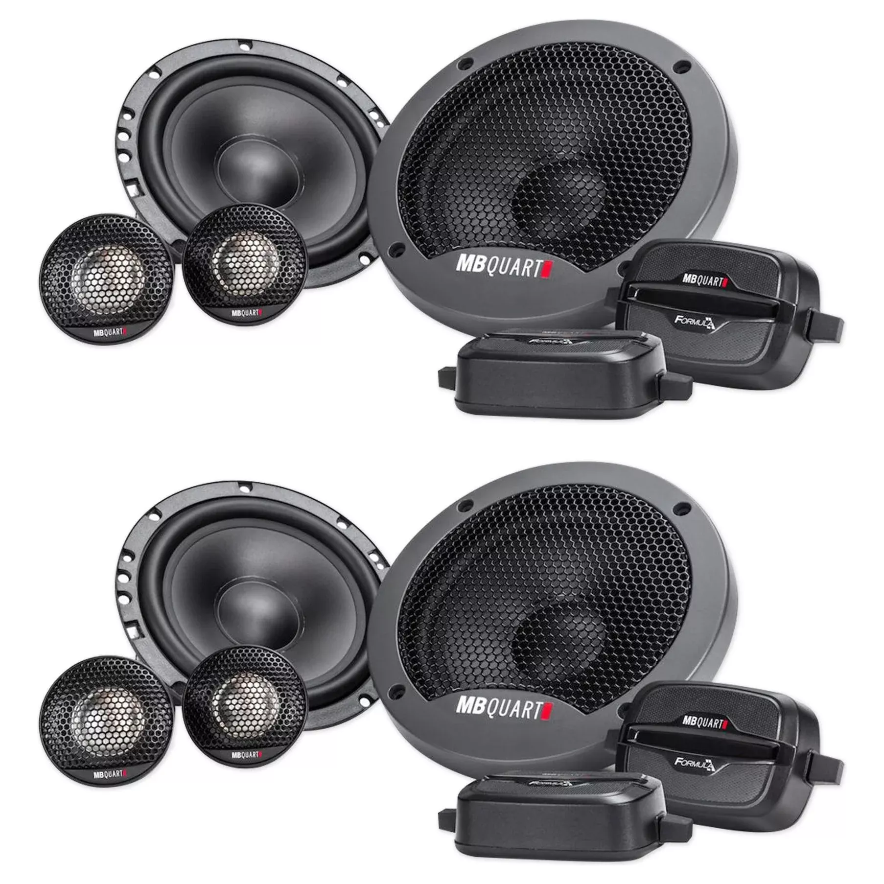(2) Pairs MB QUART FSB216 6.5" 280 Watt Car Audio Component Speakers