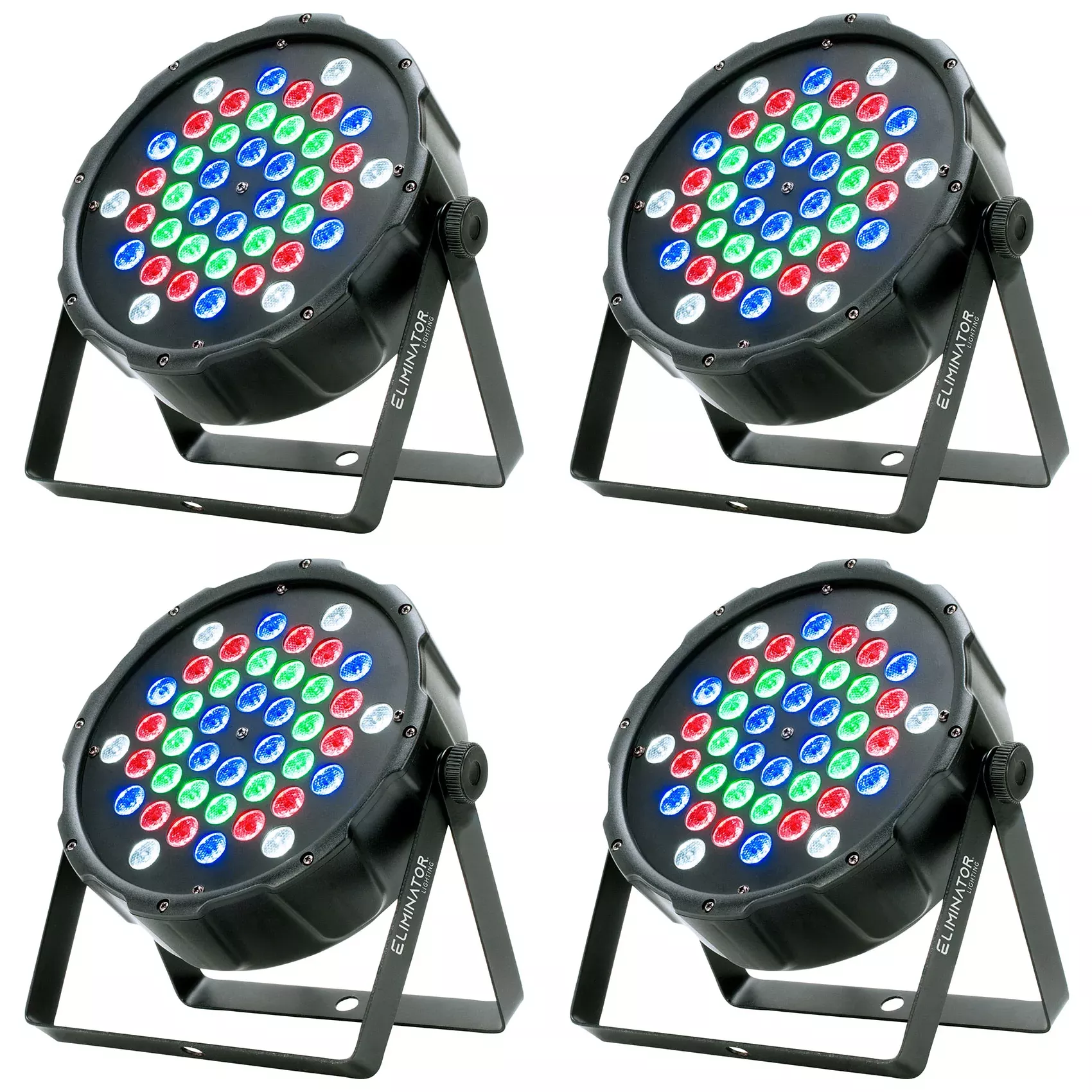 (4) American DJ Eliminator LP 42 RGBW 42 x 1 Watt LED DMX Par Wash Lights ADJ