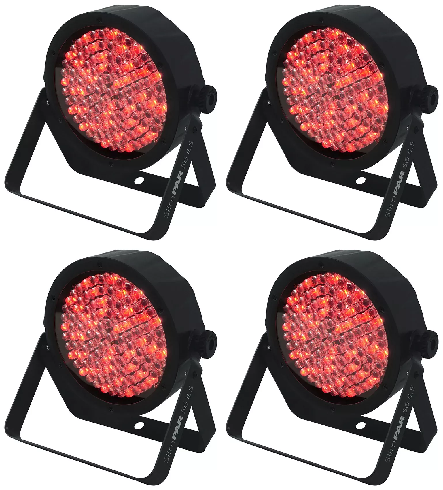(4) Chauvet DJ SLIMPAR 56 ILS DMX RGB LED Par Wash Up-Lights