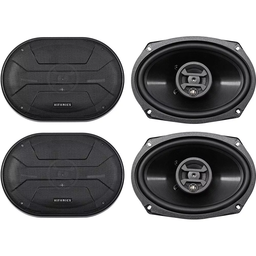 (4) Hifonics ZS693 6x9" 1600 Watt Car Audio Coaxial Speakers
