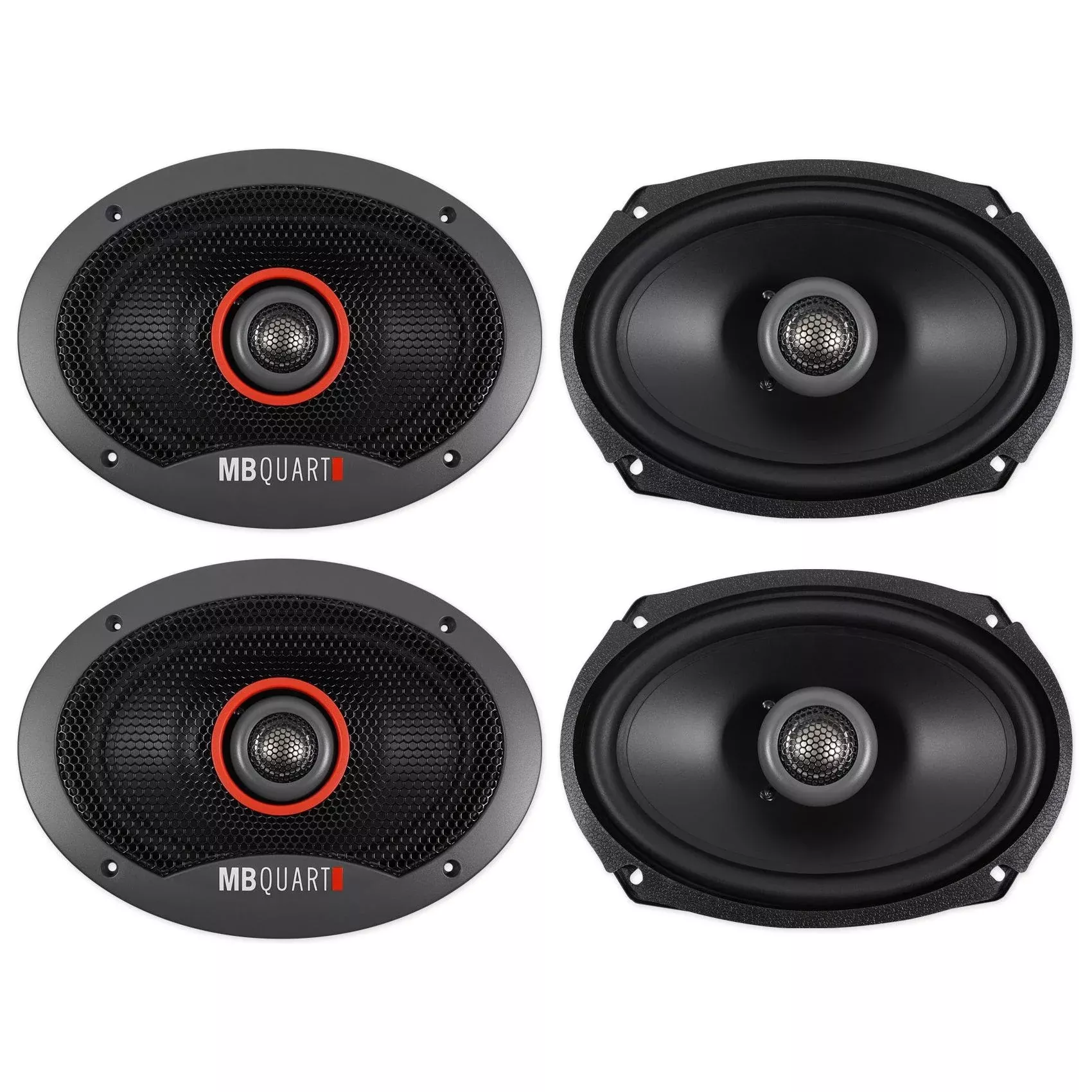 (4) MB QUART FKB169 6x9" 300 Watt Car Stereo Coaxial Speakers
