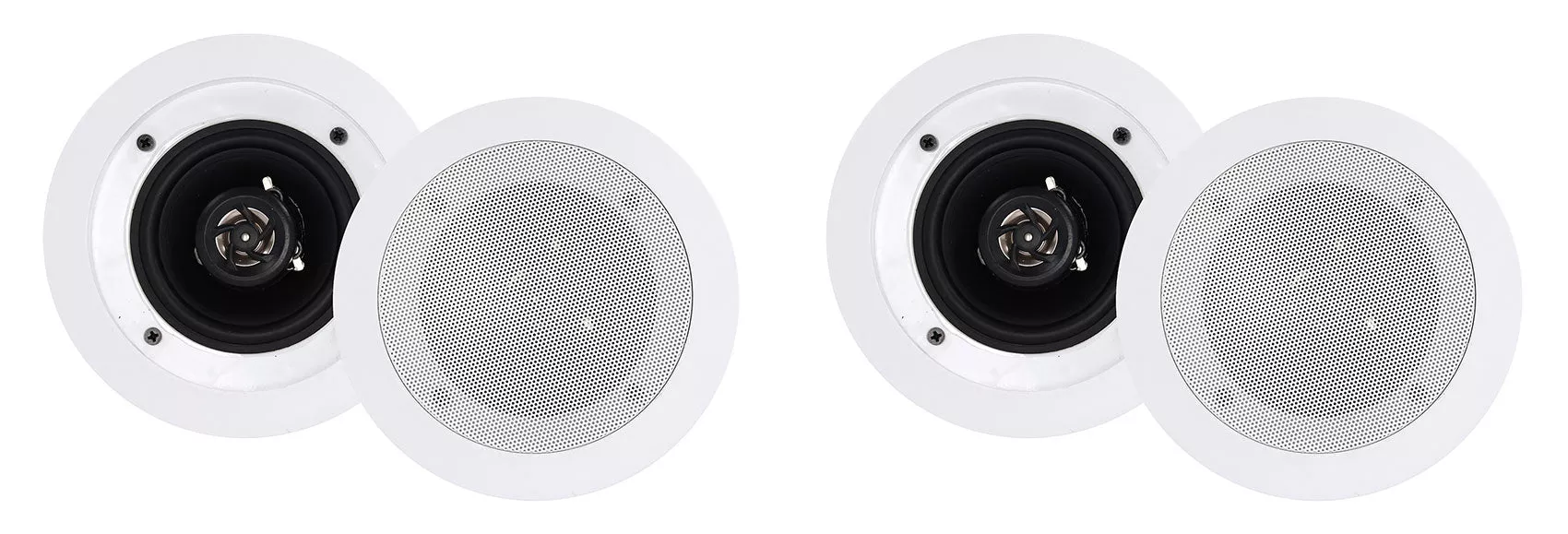 4) Rockville CC4T White 4" Commercial 70v Ceiling Speakers For Restaurant/Cafe