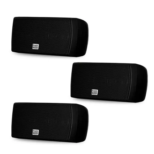 AA32CB Mountable Indoor Speakers Black Bookshelf 3 Pack