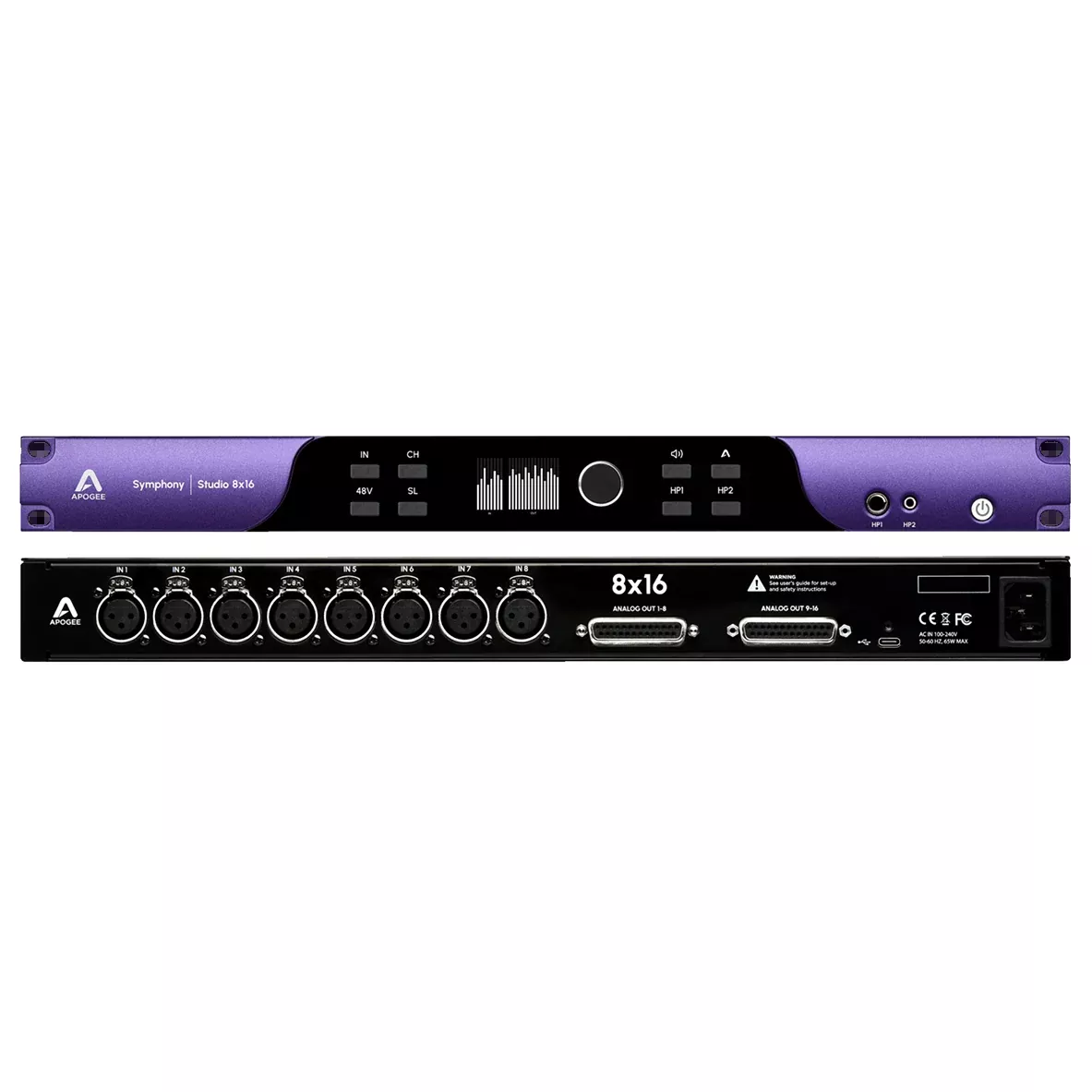 Apogee Symphony Studio 8x16 8 Mic/Line IN x 16 OUT USB-C Audio Interface with Input and Output DSP Monitor Calibration and Control