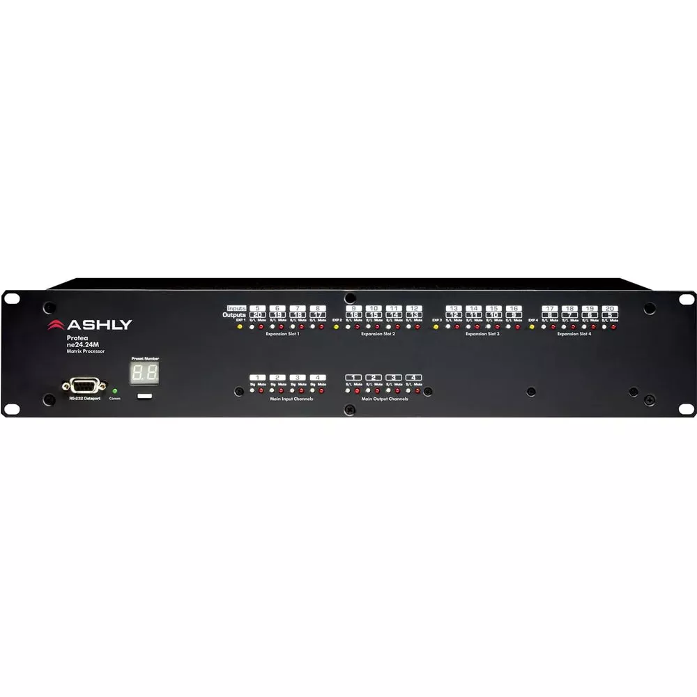 ASHLY ne24.24M 16x8 - Ashly NE24.24M 16x8 Audio Matrix Processor