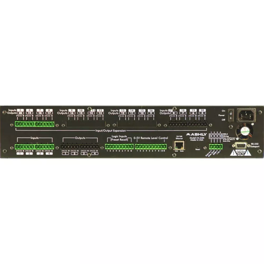 ASHLY ne24.24M 4x8 - Ashly NE24.24M 4X8 Audio Matrix Processor with Tamper-Proof Operation and System Software for Windows