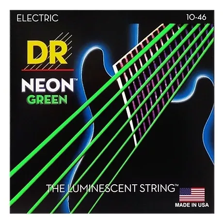 DR Strings NGE-10 NEON Guitar Strings - Green