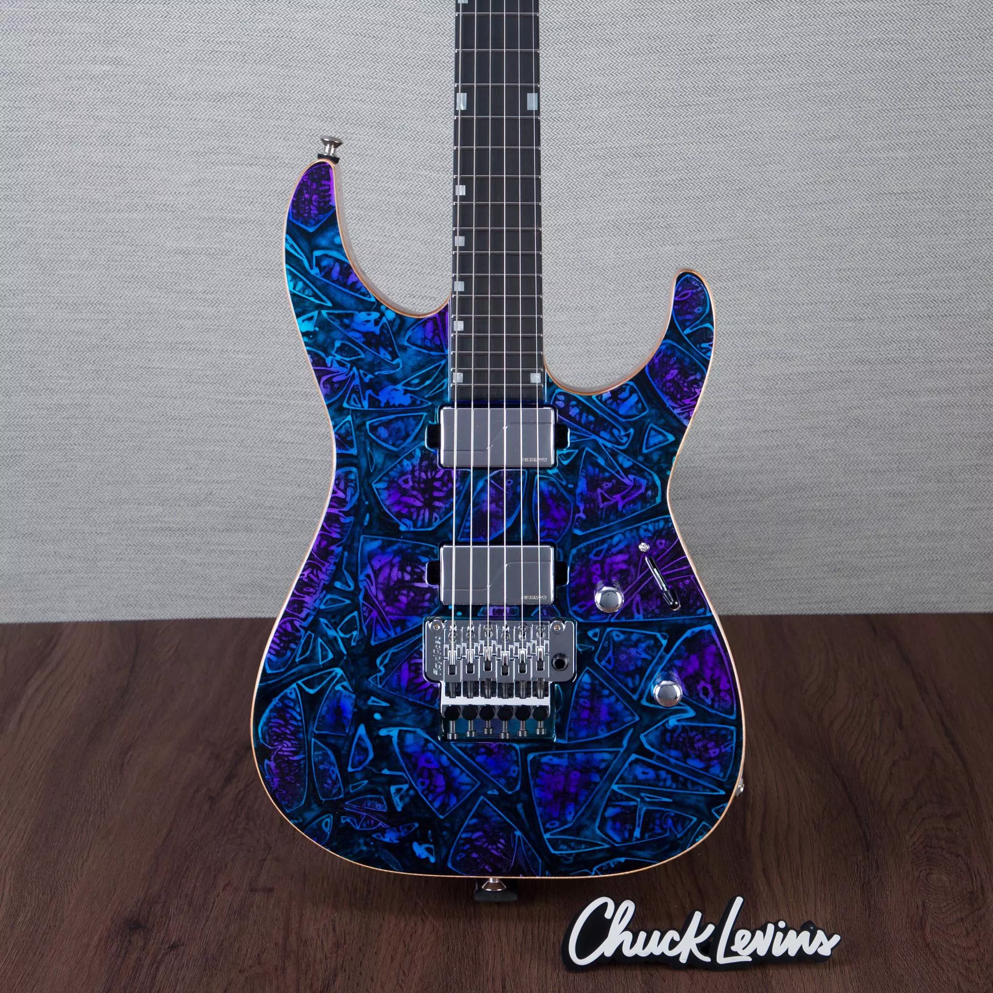 ESP USA M-II NTB NT Electric Guitar - Ghost Flame - #US24788