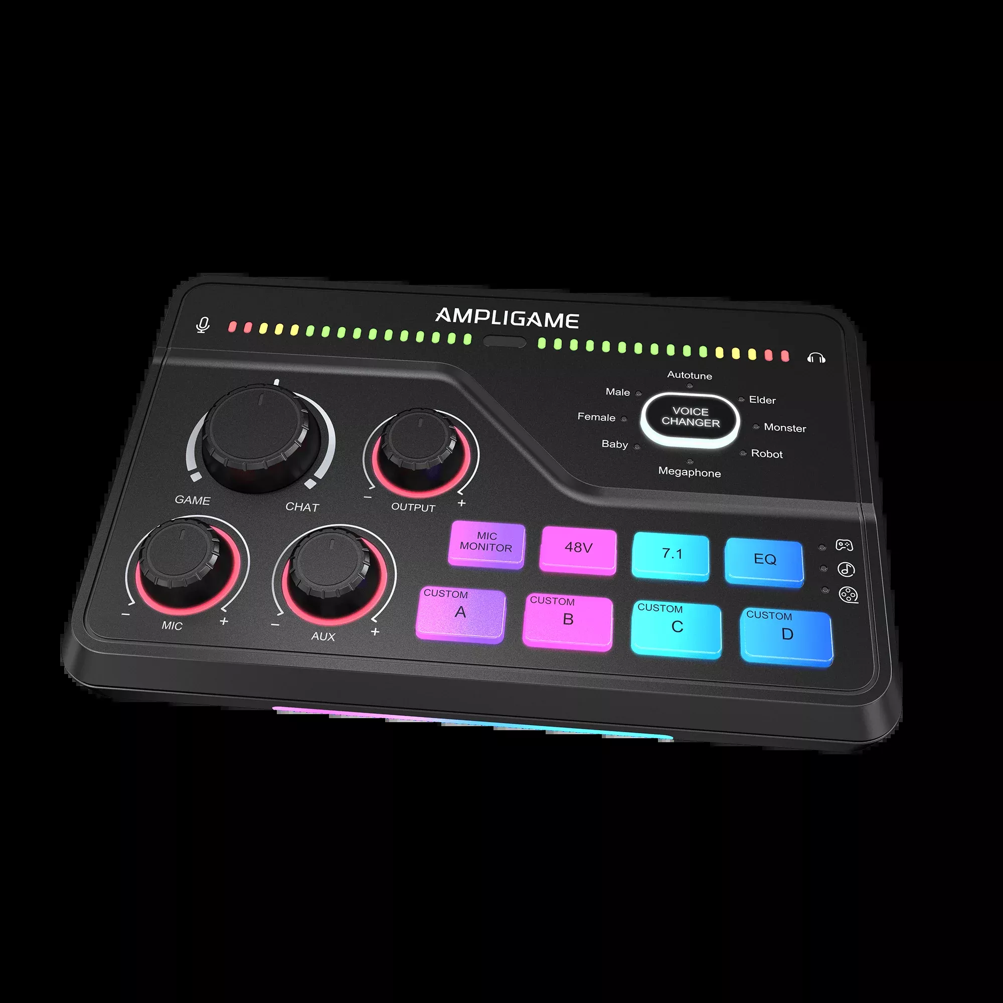 FIFINE AmpliGame SC8 Gaming Audio Mixer with RGB
