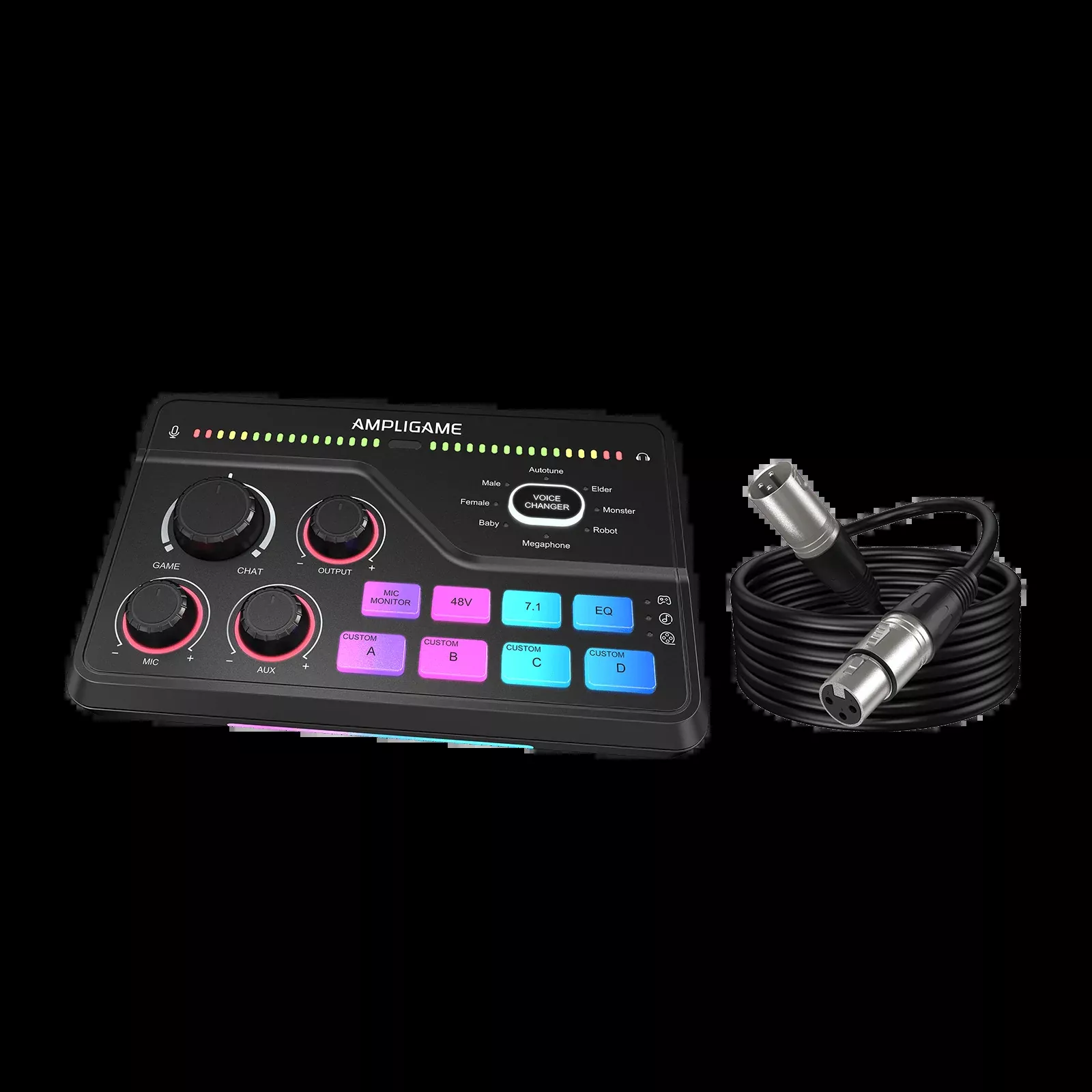 FIFINE Gaming Bundle: SC8 Audio Mixer + XLR Cable
