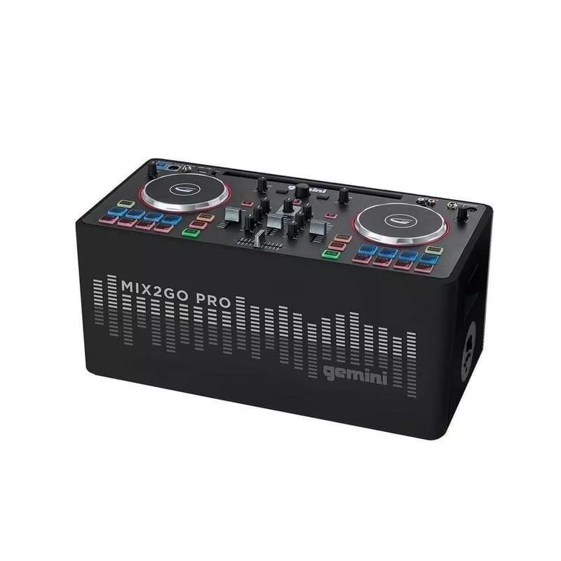 Gemini DJ controller 2-channel, Bluetooth, for DJs at every level (MIX2GO)