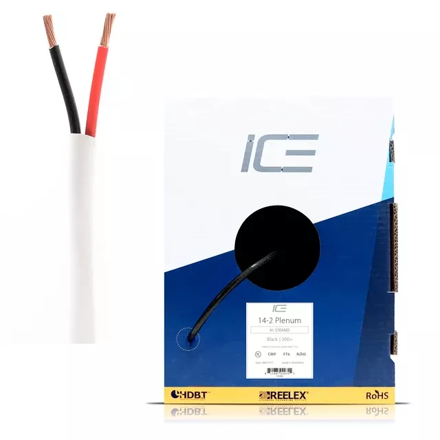 ICE 14AWG, 2-Cond, Plenum Rated, BMP, Box 500' Speaker Cable in a Box