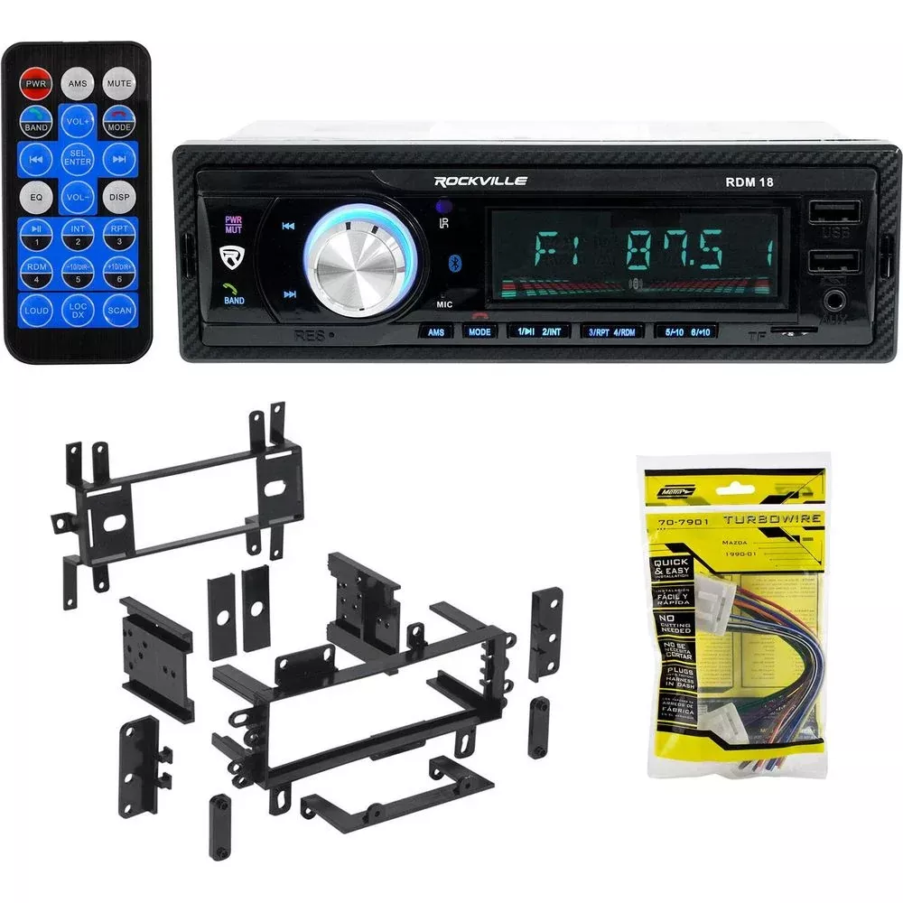 In-Dash Digital Media Bluetooth AM/FM/MP3 USB/SD Receiver For 1998-00 Mazda 626