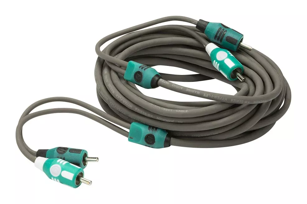 KICKER 47KMI7 KMI7 23 ft. 7 Meter Marine 2-Channel OFC RCA Audio Signal Cable