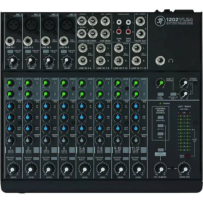 MACKIE 1202VLZ4 - Studio grade 12-channel mixer.