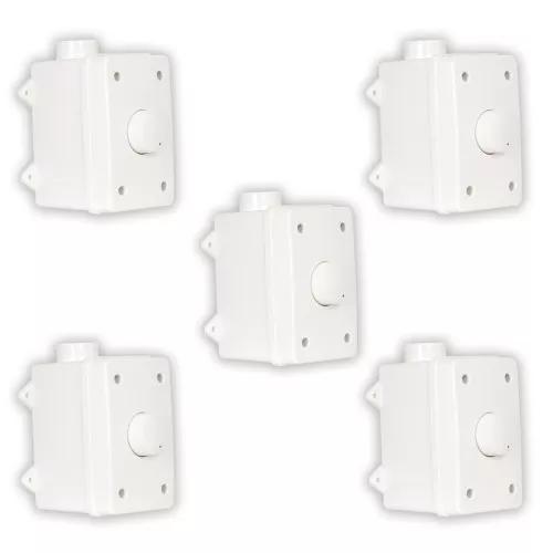 OVCDW Outdoor Volume Controls White Weatherproof 5 Piece Set