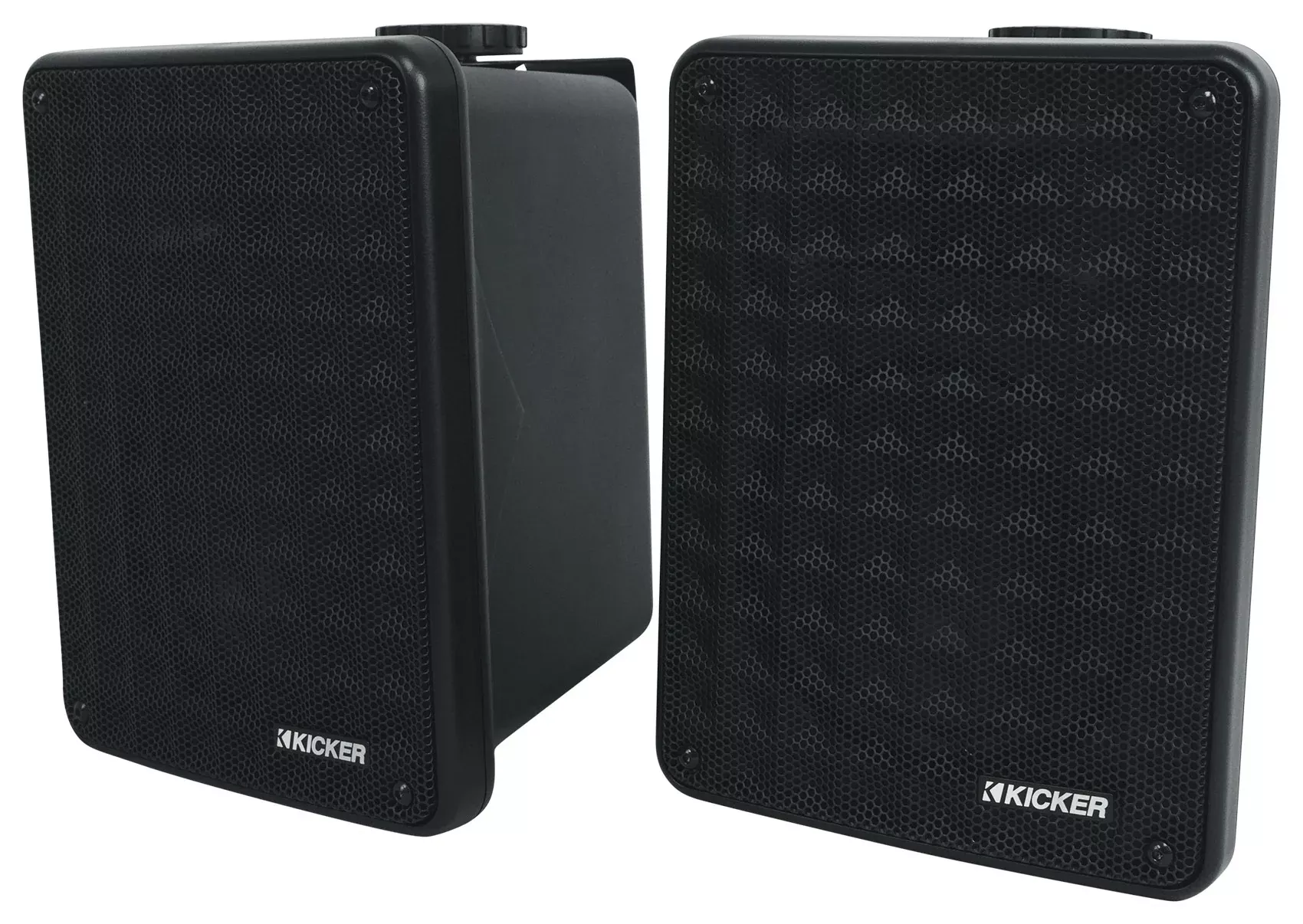 Pair Kicker 46KB6B KB6 6.5" 150w Indoor/Outdoor Black Home Theater Speakers KB6B