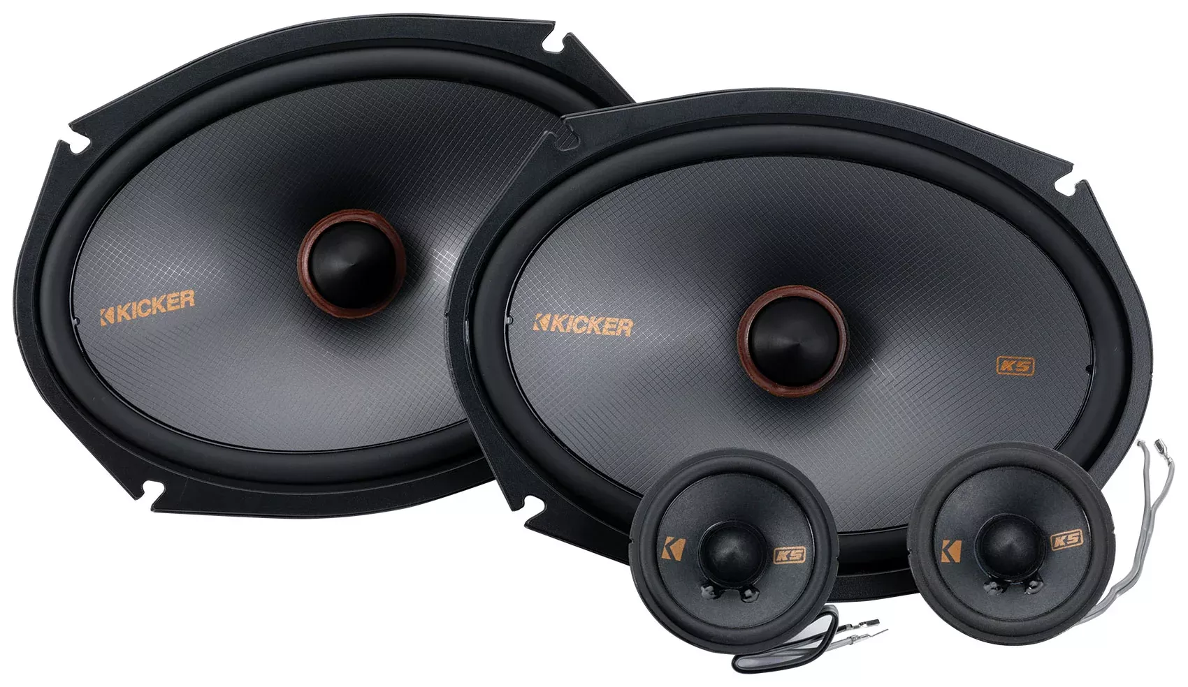 Pair Kicker 51KSS269 6x9" + 2.75" 100 Watt RMS Car Stereo Component Speakers
