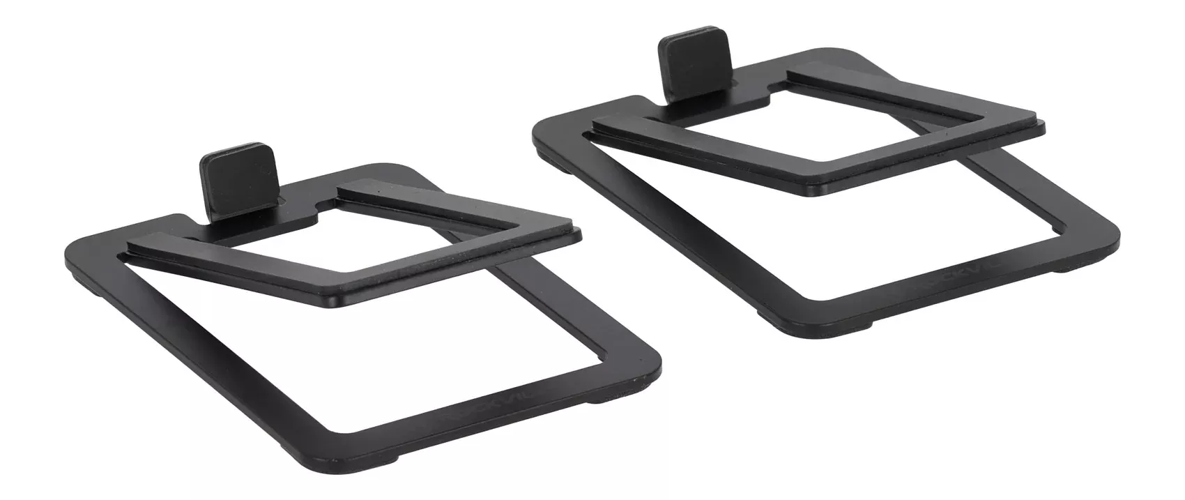 Pair Rockville SR3 Low Profile Speaker Riser Stands For 4" Desktop Speakers