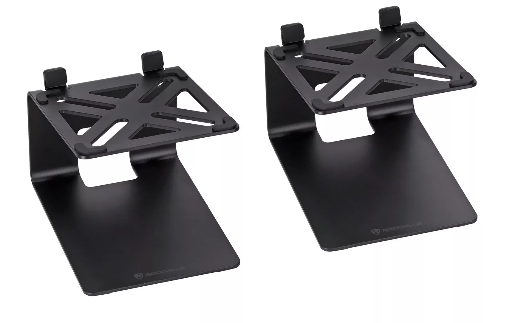 Pair Rockville SR4 Speaker Riser Stands For 4" Desktop Speakers or Monitors