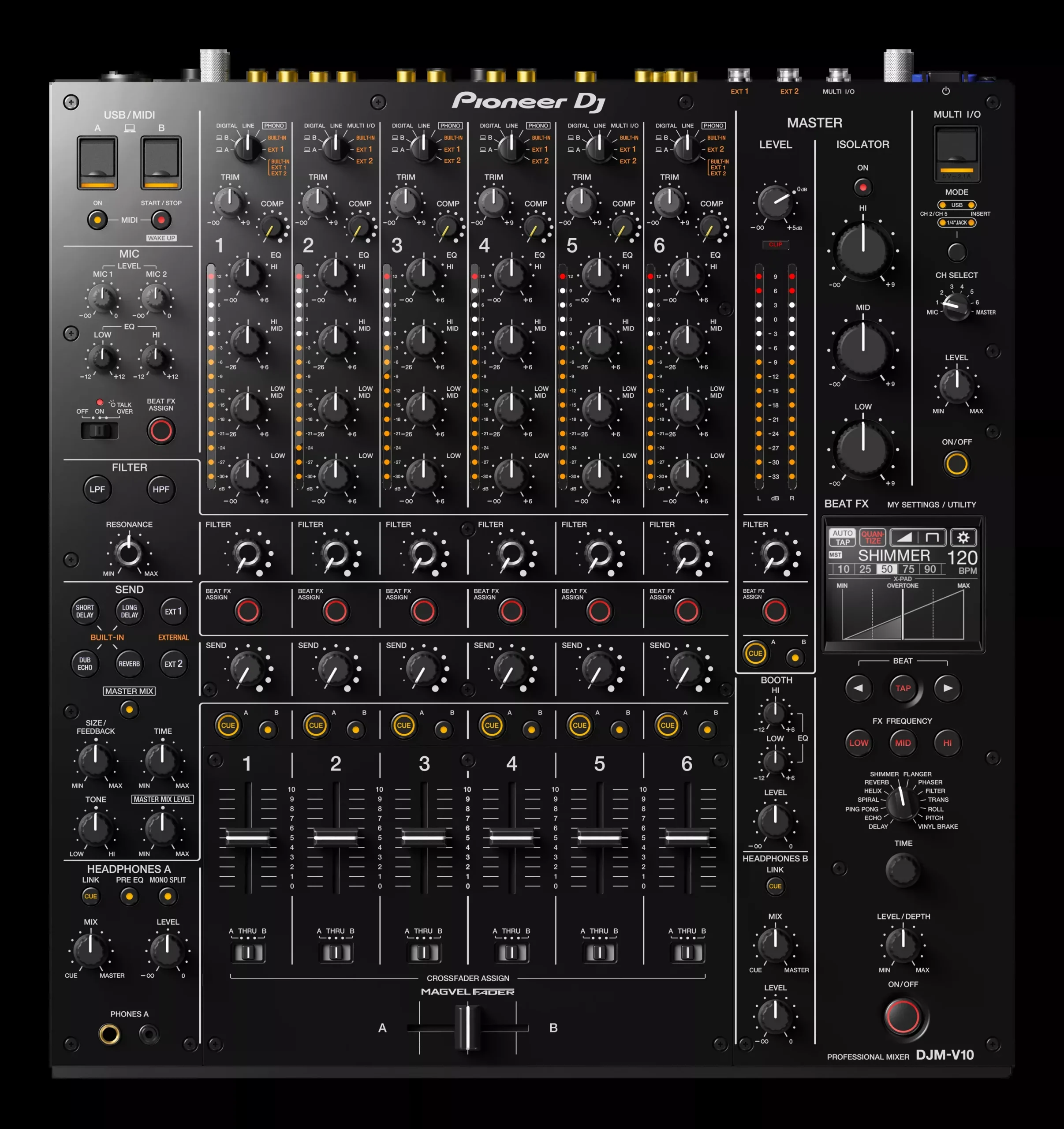PIONEER DJ DJM-V10 - Professional 6 Channels dj mixer