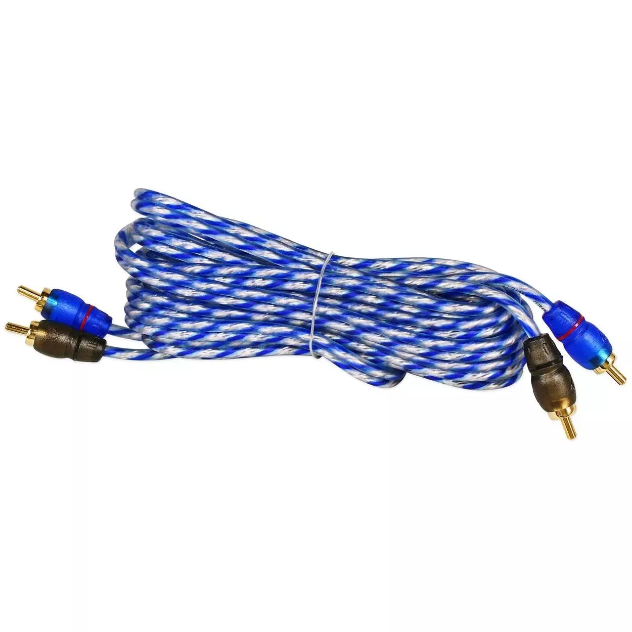 Rockville RTR122 12 Foot 2 Channel Twisted Pair RCA Cable Split Pin, 100% Copper
