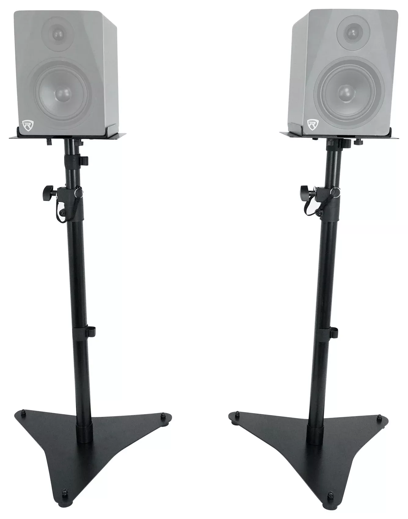 Rockville RVSM5 Pair Studio Monitor Bookshelf Speaker Stands w/Adjustable Height
