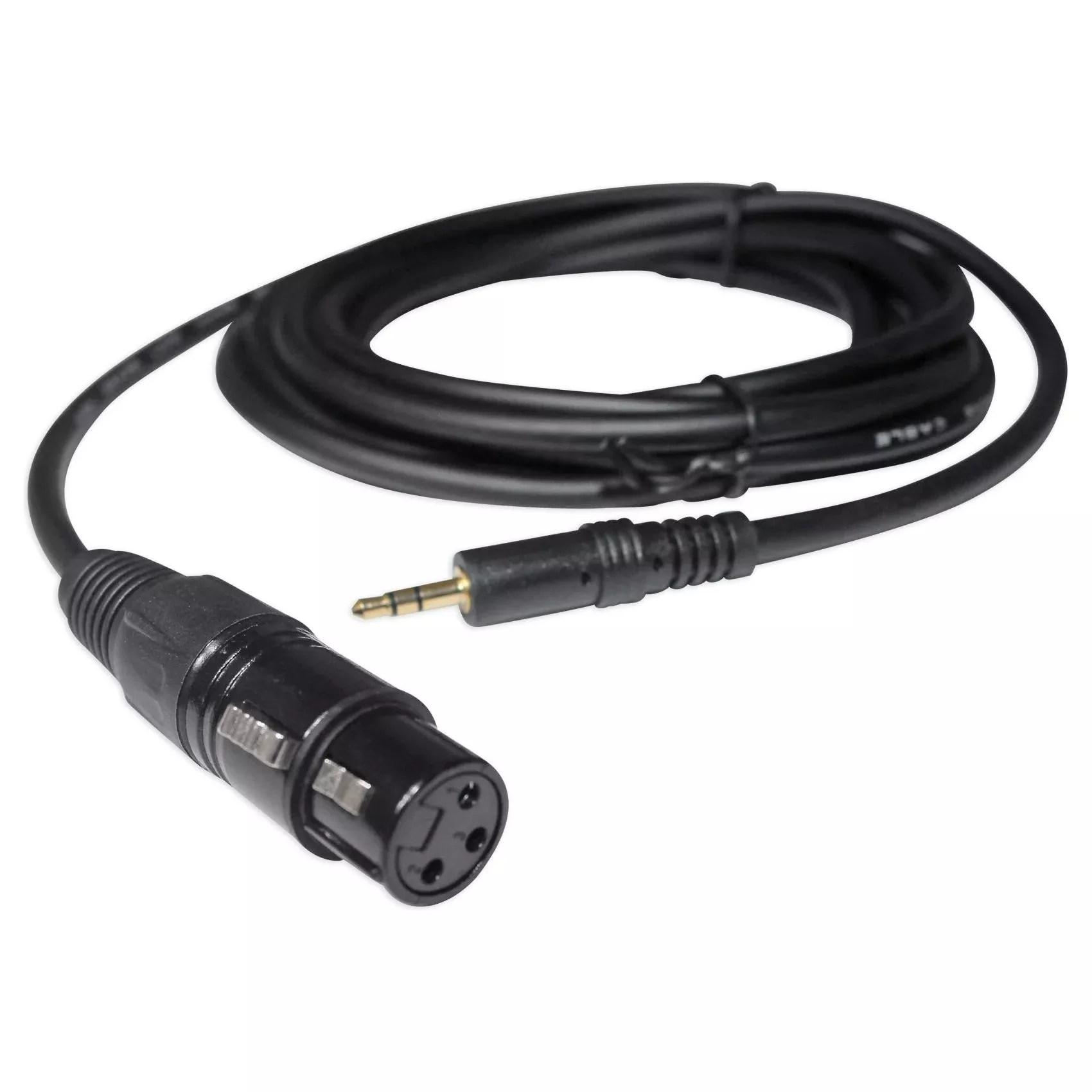 Rockville RXLR-AUX 10 Ft. Metal XLR Female to 1/8" TRS AUX Cable -100% Copper