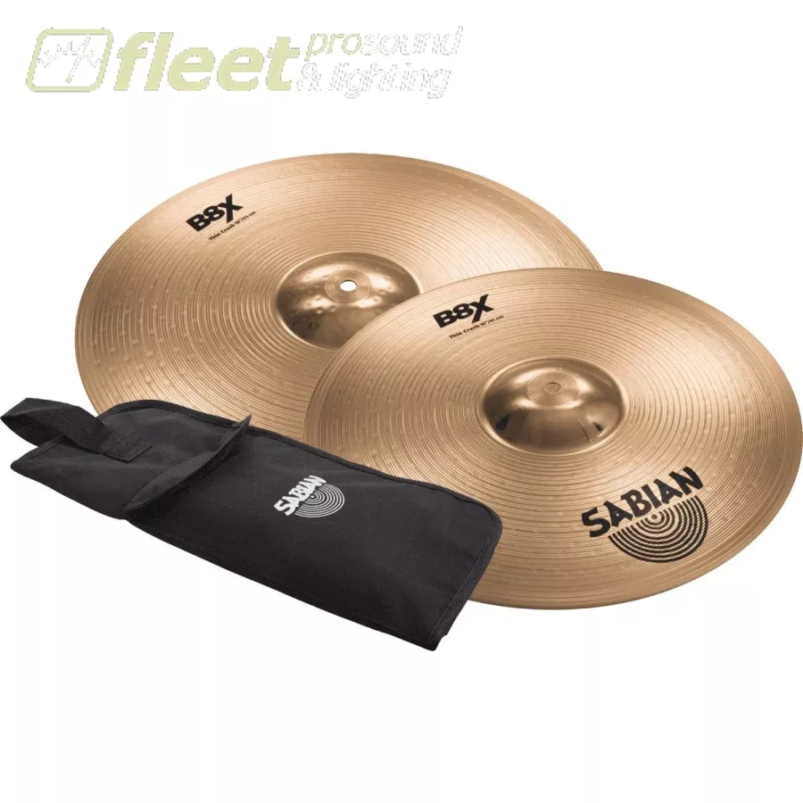 Sabian 45006X1 16" + 18" Crash Value Bundle w/ Economy Stick Bag
