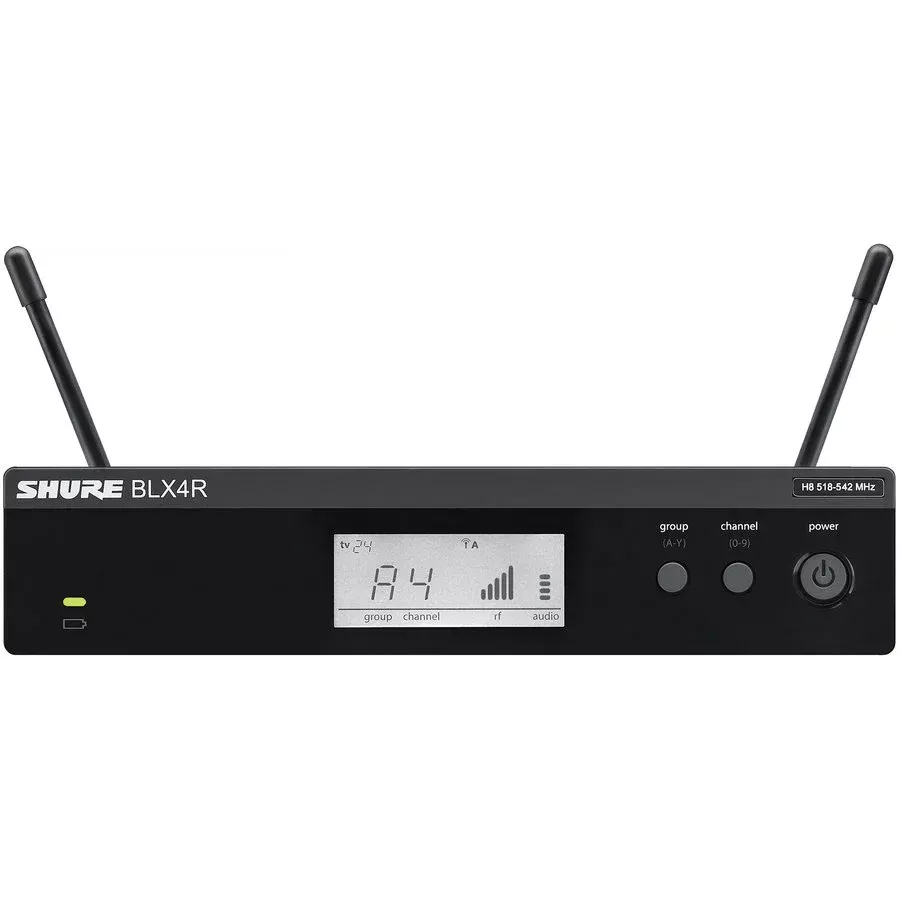 Shure BLX4R-H9 (512-542 MGH) - Wireless Diversity Receiver with PS23 & 1/4 Wave Antennas