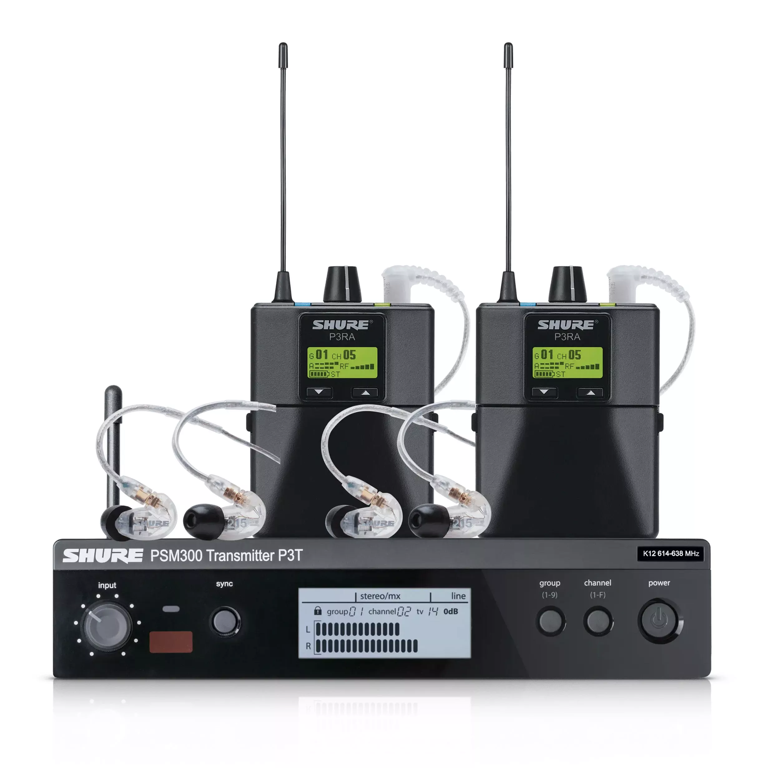 SHURE PSM300 Twin Pack Pro P3TRA215TWP Wireless In-Ear Monitor System - J13 Band