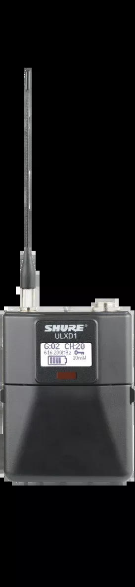 SHURE ULXD1-V50 Digital Bodypack transmitter with 4-pin mini connector (TA4M).