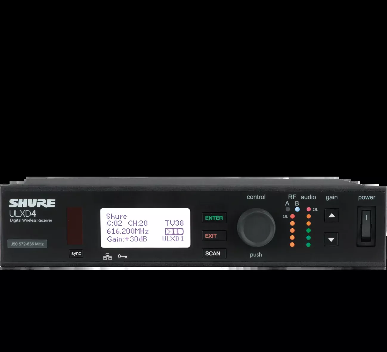 SHURE ULXD4-V50 Single digital receiver for ULX/D