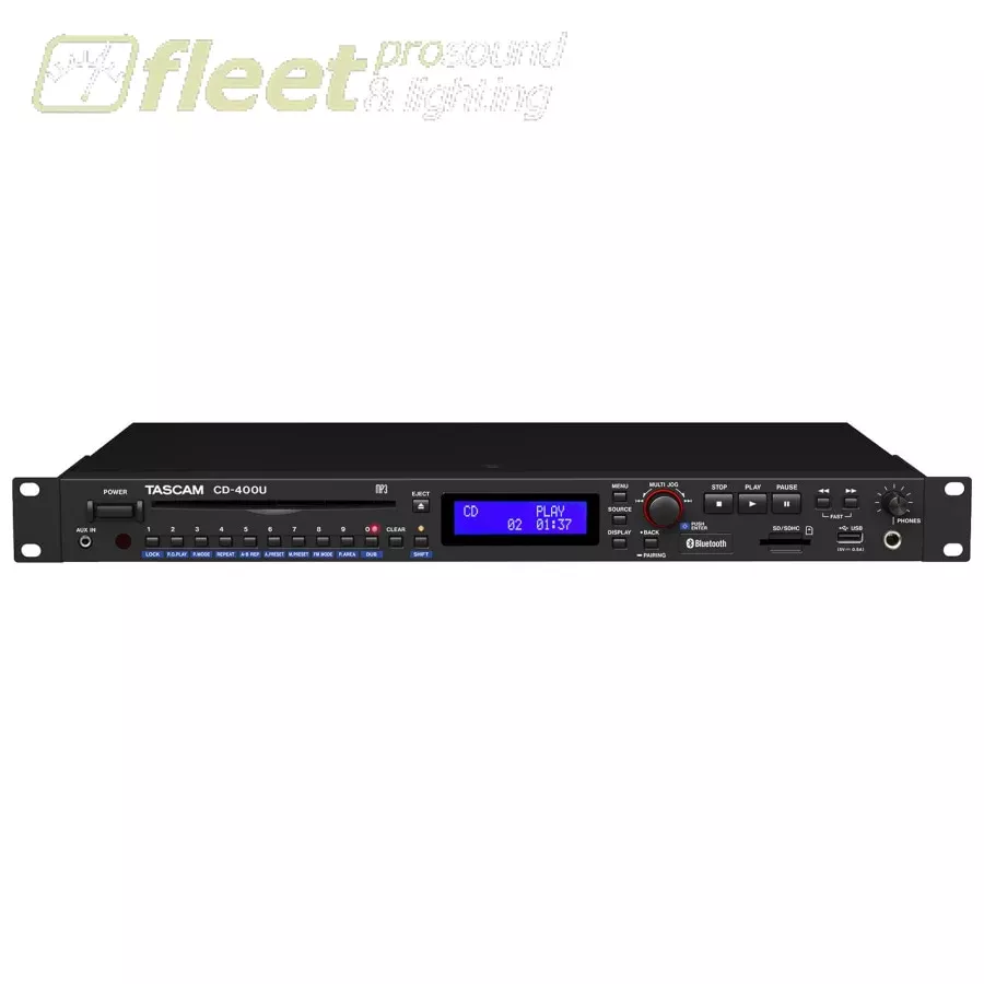 TASCAM CD-400U- CD/SD/USB Player with Bluetooth receiver and FM/AM tuner