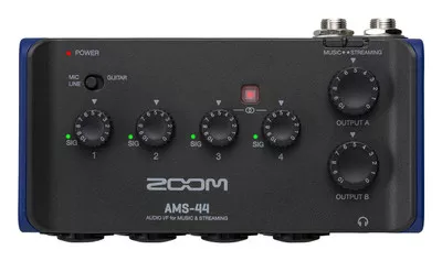 Zoom AMS-44 Audio Interface for Recording & Streaming